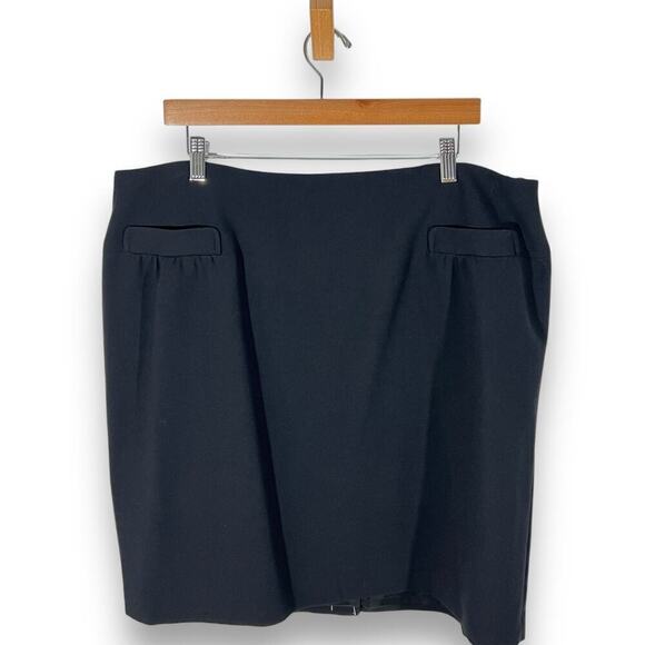 Talbots Pencil Skirt Size 20WP Black Comfort Waist Career Minimalist New - Picture 2 of 9